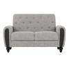 Chester 2 seater sofa Light Grey Fabric