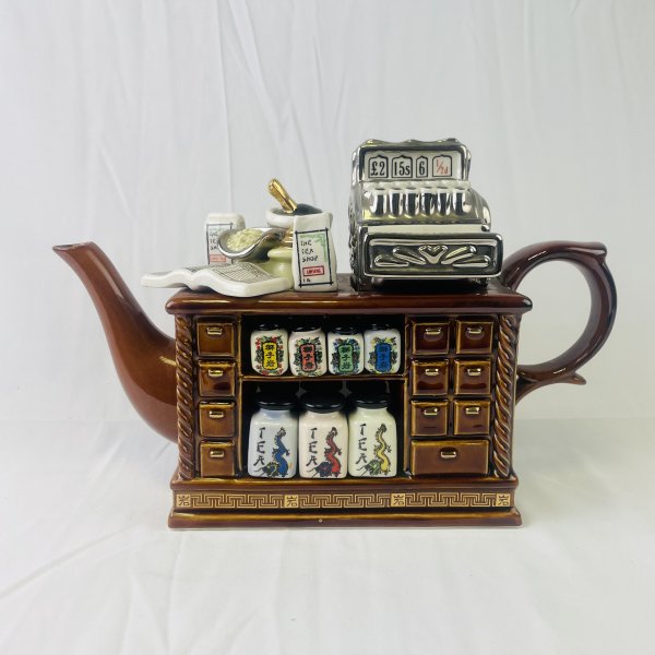 Tea Pot Cardew Design Ceramic Tea Shop Vintage Cash Register Sales Signed